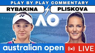 🔴RYBAKINA vs PLISKOVA I Australian Open 2024 Live Stream Free Tennis SCORE ONLY en vivo direct [upl. by Dnomal]