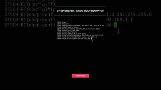 How to Configure DHCP Server on Cisco Router  Switch  Step by Step Guide shorts dhcpserver [upl. by Cryan]