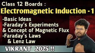 ELECTROMAGNETIC INDUCTION 1  Faradays amp Lenz Law Magnetic Flux amp Faradays Experiments VIKRANT [upl. by Dranoc894]