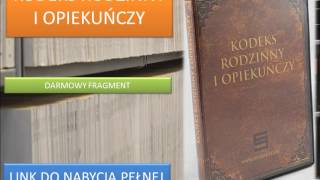 KODEKS RODZINNY I OPIEKUŃCZY MP3  DO SŁUCHANIA  KRIO  Audiobook [upl. by Dett]