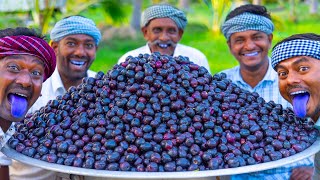 100kg JAVA FRUIT  SWEET FRUIT JAM Recipe Cooking in Village  NAVAL PAZHAM  Black Plum Jamun Fruit [upl. by Hayidan]