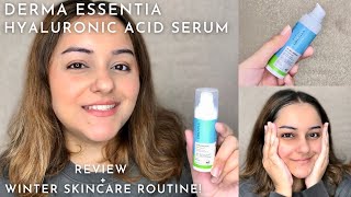 Derma Essentia Hyaluronic Acid Serum Review  Hydrated Skin During Winter Season 💦 [upl. by Agee]