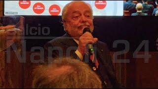 La smorfia di De Laurentiis quando parla di Garcia e NapoliEmpoli 😳 [upl. by Ahsoem178]