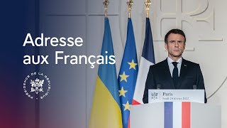 Adresse aux Français  24 février 2022 [upl. by Oderf228]