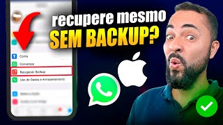 NAO FIZ O BACKUP 🤬 RECUPERAR conversas APAGADAS no WhatsApp IOS iPhone Atualizado 2024 [upl. by Edahsalof]