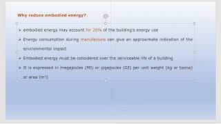 What is Embodied energy Embodied energy of materials [upl. by Ahcatan549]