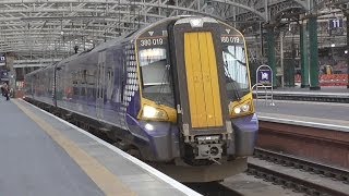 First Scotrail 380019 Departs Glasgow Central For Gourock [upl. by Kaine673]