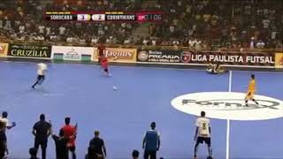 Confusão no jogo entre Sorocaba e Corinthians liga futsal [upl. by Ibocaj]