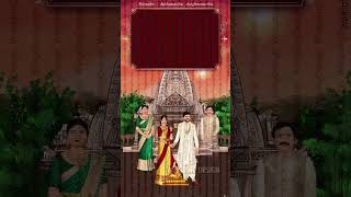 Temple Themed Wedding Invitation video with Illustrated Family [upl. by Harimas]