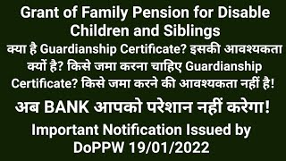 Grant of Family Pension to Disable Children amp Siblings  DoPPW द्वारा जारी महत्वपूर्ण अधिसूचना [upl. by Atteirneh929]