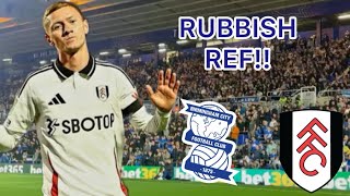 THE RETURN OF JAY STANSFIELD Birmingham city vs Fulham vlog kro bcfc fulham football [upl. by Bazar]