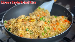 SIMPLE GHANAIAN FRIED RICE WITH A SECRET INGREDIENT  BEST FRIED RECIPE EVER TOLD  Debzies Delight [upl. by Barren]