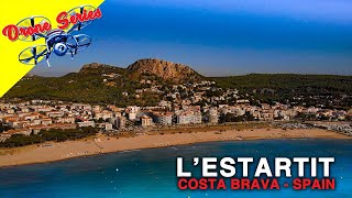 Estartit  Drone Series  The Costa Brava Spain  Beach Harbor Roca Maura and Castell de Montgri [upl. by Adnolahs432]