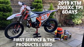 2019 KTM 300 EXC TPI 6 DAYS  First service amp what products and parts I used [upl. by Sammy]