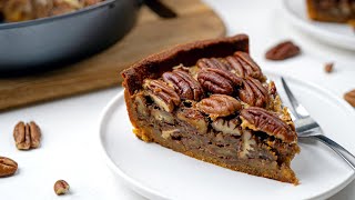 Keto Caramel Pecan Pie Recipe [upl. by Nilatak]