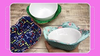 How to Sew a Bowl Cozy with Crafty Gemini [upl. by Kirt]