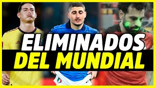 LOS QUE NO LLEGARON AL MUNDIAL  ELIMINADOS Y DECEPCIONES QUE NO ESTARÁN EN QATAR 2022 [upl. by Aiyotal]