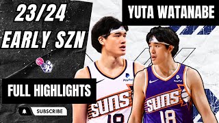 YUTA WATANABE Early SZN Highlights 202324  Phoenix Suns [upl. by Valley881]