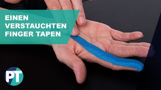 Tape Anleitung » Einen verstauchten Finger selbst tapen » PhysioTape [upl. by Denzil]