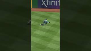 Brandon Nimmo makes a great diving grab 👏 baseball defense highlights [upl. by Rockafellow988]