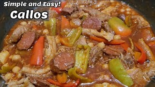 Callos recipe  Simple and easy Spanishstyle Beef Tripe Stew [upl. by Eecyak593]