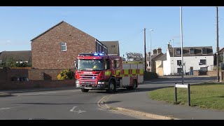 Cambridgeshire Fire amp Rescue Service Thorney WrTR63reg Scania Responding August 2023 [upl. by Eemiaj]