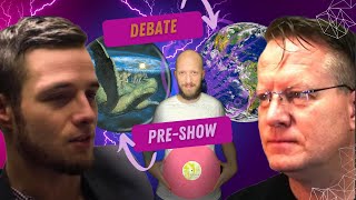 Flat Earth Debate PreShow Dustin Nemos vs MC Toon [upl. by Enytsirk259]