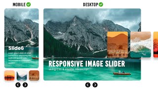 How To Create Responsive Image Slider In HTML CSS amp Javascript [upl. by Ilamad355]