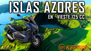 ISLAS AZORES EN MOTO 125 CC KEEWAY VIESTE ILHA SAO MIGUEL PORTUGAL JAPPITEL [upl. by Lupe721]