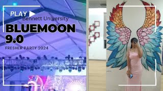 BlueMoon90 freshersparty 2024 at Bennett Universityvlog dailyvlogfreshers party music [upl. by Siari508]