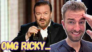 First Time Reacting to  Ricky Gervais  Golden Globes 2020  He ROASTS Hollywood [upl. by Nitsrik]