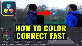 How To COLOR CORRECT Footage In DaVinci Resolve FAST [upl. by Learrsi639]