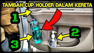 Cup Holder Tak Cukup DIY Tambah Cup Holder  Tanpa Rosakkan Body Kereta 🤩👍🏻 [upl. by Kaia]