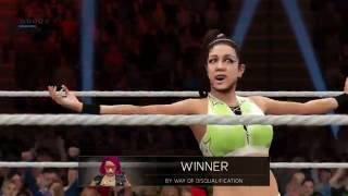 WWE 2K17 Bayley Attacks Japanese Referee For Taking Her Chair [upl. by Nosnarb]