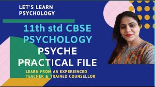 CBSE XI PSYCHOLOGY PRACTICAL FILE [upl. by Rafiq]