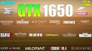 GTX 1650  Test in 25 Games in mid 2024  is it still worth for Gaming [upl. by Silvana]