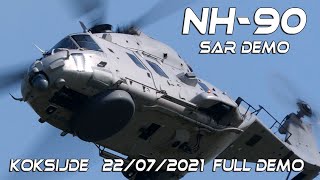 NH90 4K UHD NH90 Caiman SAR Demo Koksijde 22072021Airshow 2021 [upl. by Klepac]