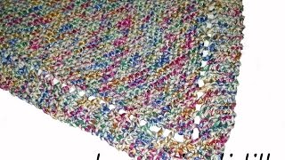 lillas tutorials scialle ai ferri facilissimo  Easy peasy knitted shawl [upl. by Lamaaj]