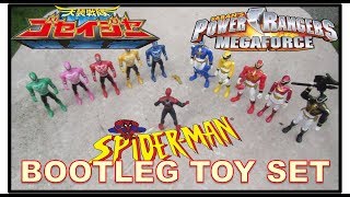 POWER RANGERS MEGAFORCE  SUPER SENTAI GOSEIGER  天装戦隊ゴセイジャ Bootleg toys  Spiderman Hero Super [upl. by Weir573]