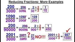 Algebra  Ch 05 Basic Concepts 6 of 26 Reducing Fractions More Examples [upl. by Ahsemrac]