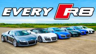 Audi R8 Generations DRAG RACE [upl. by Aillij781]