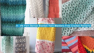 6 Yarn Super Bulky Learn to Make Throws Bernat Blanket Yarn Crochet Patterns Quick Project [upl. by Nysilla727]