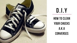 How to Clean your Chucks Black and White Converse Sneakers [upl. by Nahgeam578]