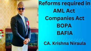 Reforms required in AML Act Companies Act BOPA and BAFIA [upl. by Idorb602]