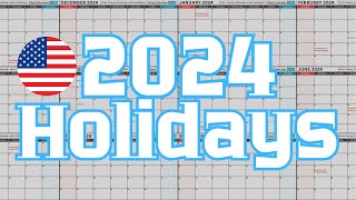 2024 Holidays Calendar and Observances calendar 2024 holiday usa [upl. by Cariotta322]