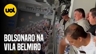 Bolsonaro é vaiado na Vila Belmiro ao assistir ao jogo entre Santos e Coritiba [upl. by Nicolea]