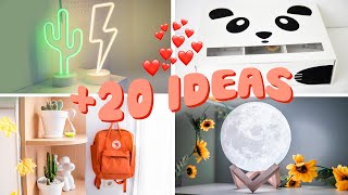 20 IDEAS para DECORAR tu cuarto AESTHETIC 🌙 ¡Transforma tu habitación ❤️ [upl. by Adnaloy]