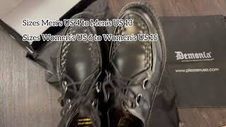 Detailed Unboxing Demonia CREEPER402 Black Leather Shoes [upl. by Lovel]