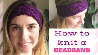 How to knit a headbandcable headband  TeoMakes [upl. by Orelu612]