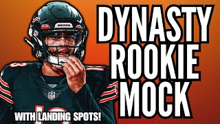 1QB  2024 Dynasty Football Rookie Mock Draft [upl. by Allain]